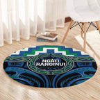Aotearoa Ngati Ranginui Round Carpet Maori Iwi Poutama Puhoro Tattoo