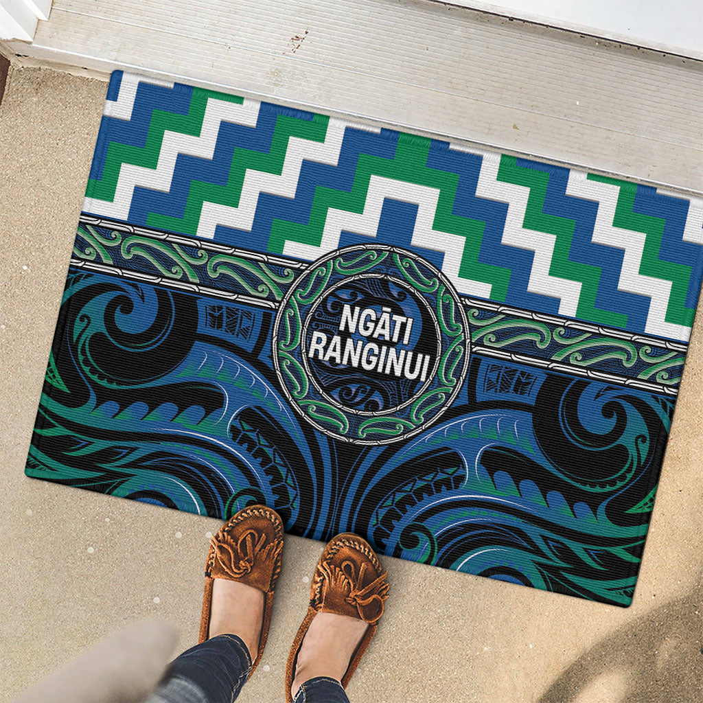 Aotearoa Ngati Ranginui Rubber Doormat Maori Iwi Poutama Puhoro Tattoo