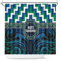 Aotearoa Ngati Ranginui Shower Curtain Maori Iwi Poutama Puhoro Tattoo