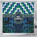 Aotearoa Ngati Ranginui Shower Curtain Maori Iwi Poutama Puhoro Tattoo