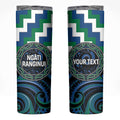 Aotearoa Ngati Ranginui Personalised Skinny Tumbler Maori Iwi Poutama Puhoro Tattoo