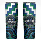 Aotearoa Ngati Ranginui Personalised Skinny Tumbler Maori Iwi Poutama Puhoro Tattoo