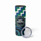 Aotearoa Ngati Ranginui Personalised Skinny Tumbler Maori Iwi Poutama Puhoro Tattoo