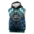 Aotearoa Ngati Ranginui Personalised Sleeveless Hoodie Maori Iwi Poutama Puhoro Tattoo