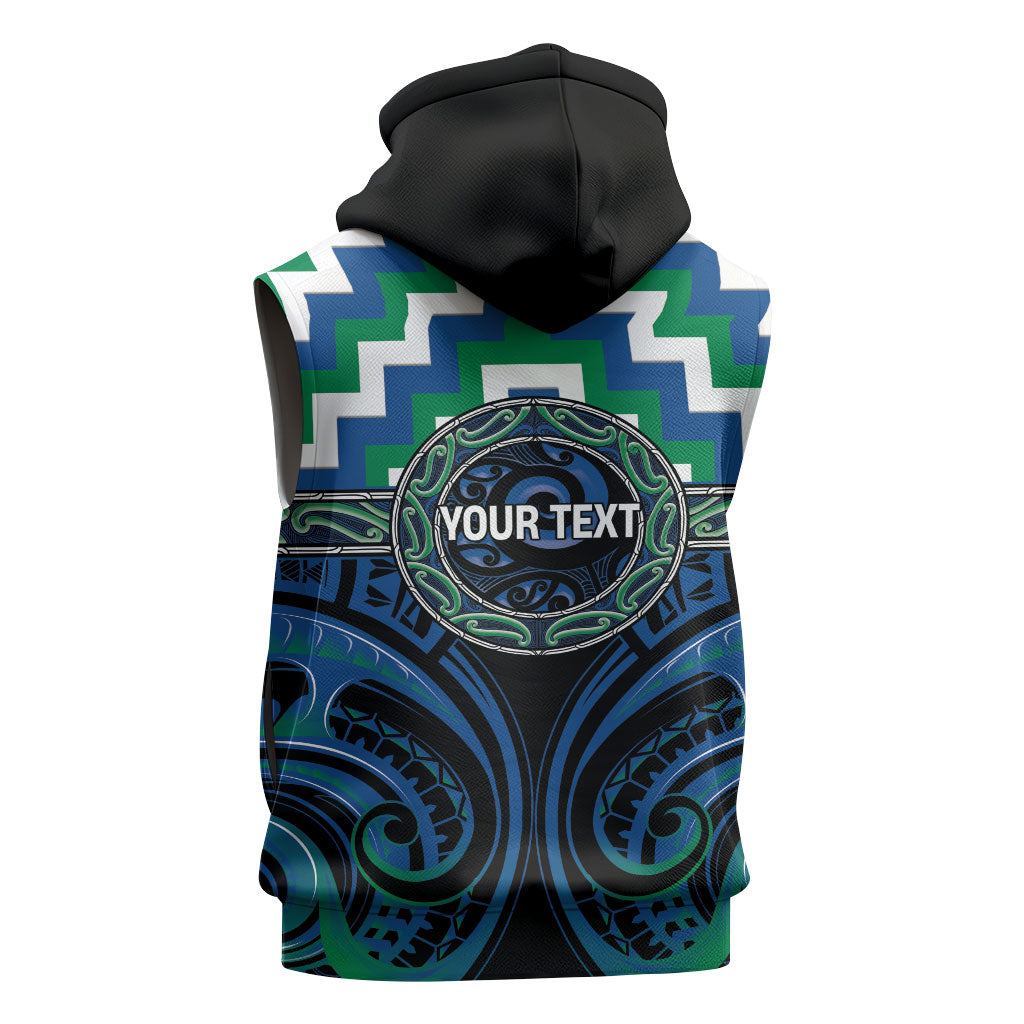 Aotearoa Ngati Ranginui Personalised Sleeveless Hoodie Maori Iwi Poutama Puhoro Tattoo