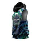 Aotearoa Ngati Ranginui Personalised Sleeveless Hoodie Maori Iwi Poutama Puhoro Tattoo