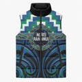 Aotearoa Ngati Ranginui Personalised Sleeveless Puffer Jacket Maori Iwi Poutama Puhoro Tattoo