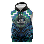 Aotearoa Ngati Ranginui Personalised Sleeveless Zip Hoodie Maori Iwi Poutama Puhoro Tattoo