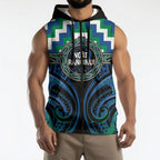 Aotearoa Ngati Ranginui Personalised Sleeveless Zip Hoodie Maori Iwi Poutama Puhoro Tattoo