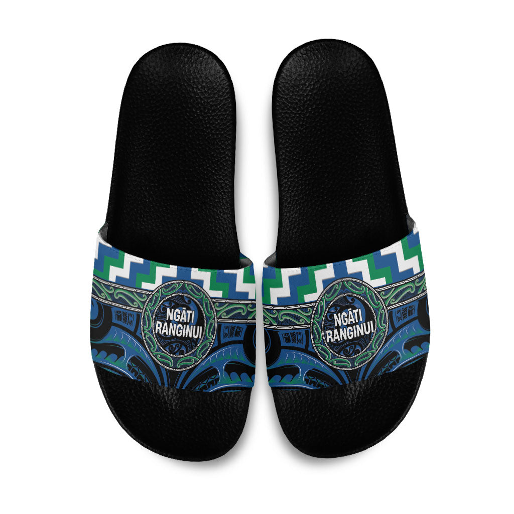 Aotearoa Ngati Ranginui Slide Sandals Maori Iwi Poutama Puhoro Tattoo