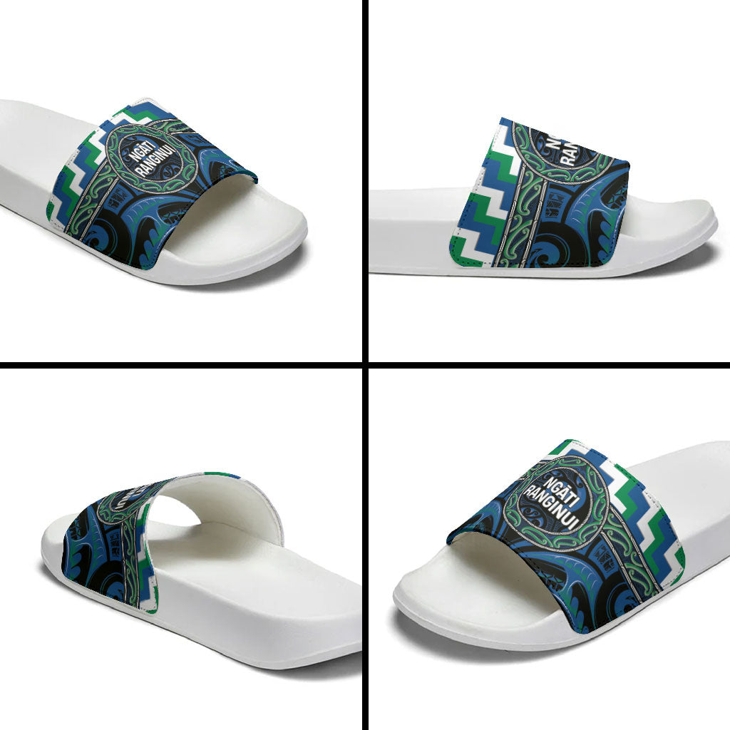 Aotearoa Ngati Ranginui Slide Sandals Maori Iwi Poutama Puhoro Tattoo
