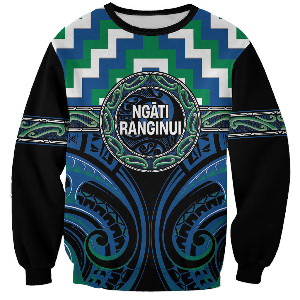 Aotearoa Ngati Ranginui Personalised Sweatshirt Maori Iwi Poutama Puhoro Tattoo