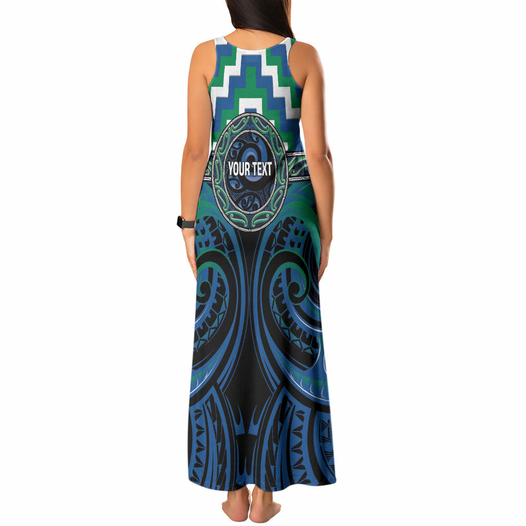 Aotearoa Ngati Ranginui Personalised Tank Maxi Dress Maori Iwi Poutama Puhoro Tattoo