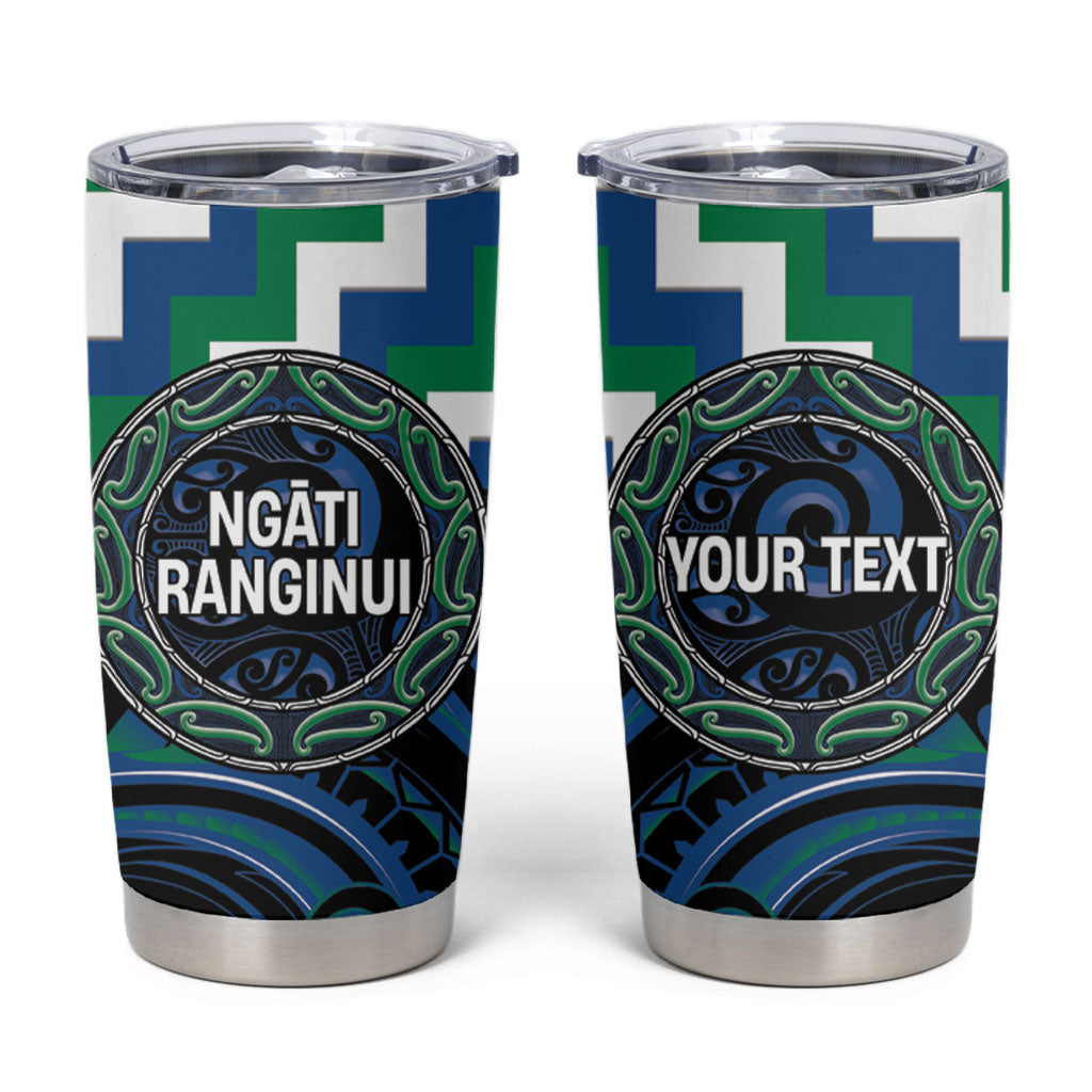 Aotearoa Ngati Ranginui Personalised Tumbler Cup Maori Iwi Poutama Puhoro Tattoo