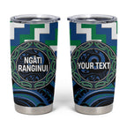 Aotearoa Ngati Ranginui Personalised Tumbler Cup Maori Iwi Poutama Puhoro Tattoo