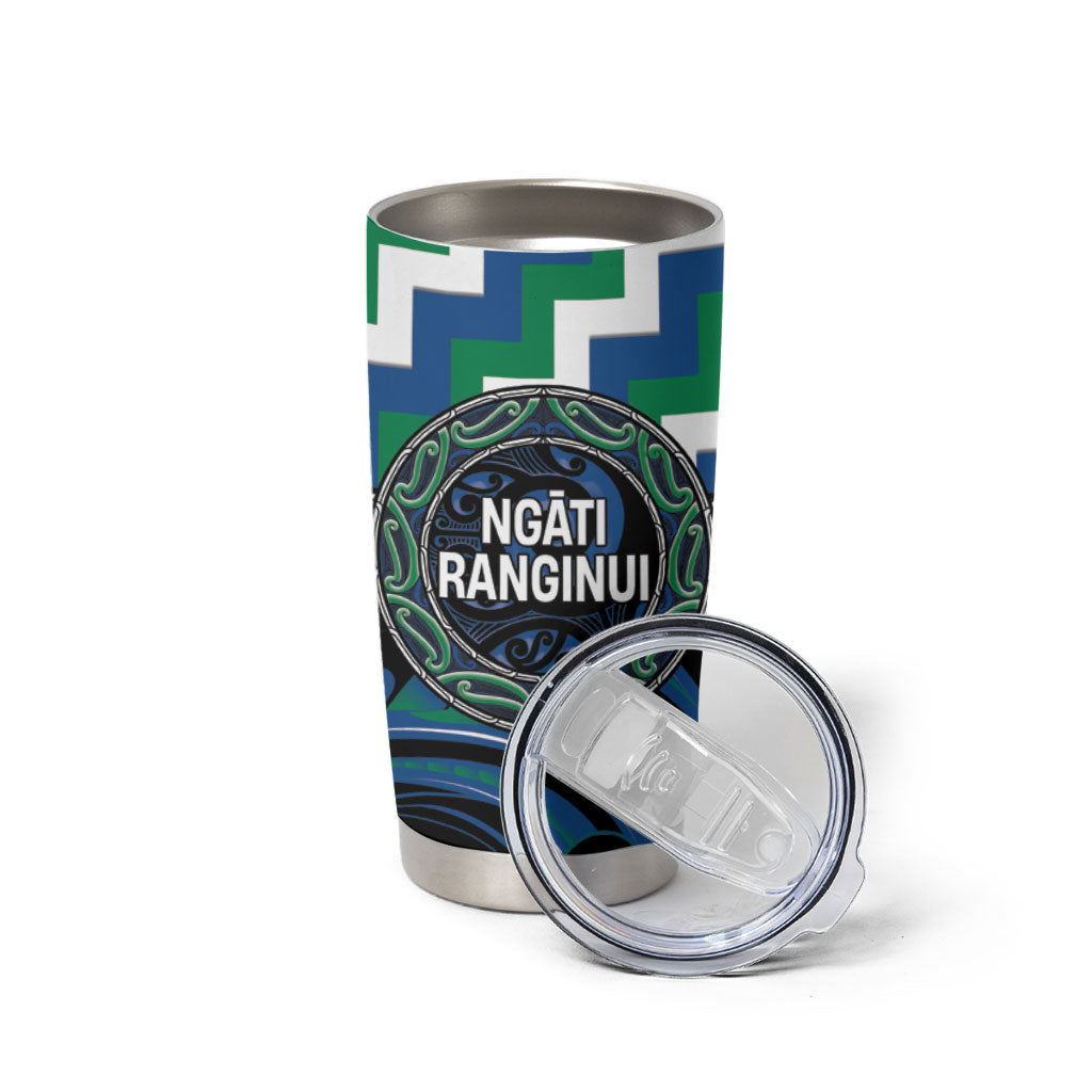 Aotearoa Ngati Ranginui Personalised Tumbler Cup Maori Iwi Poutama Puhoro Tattoo