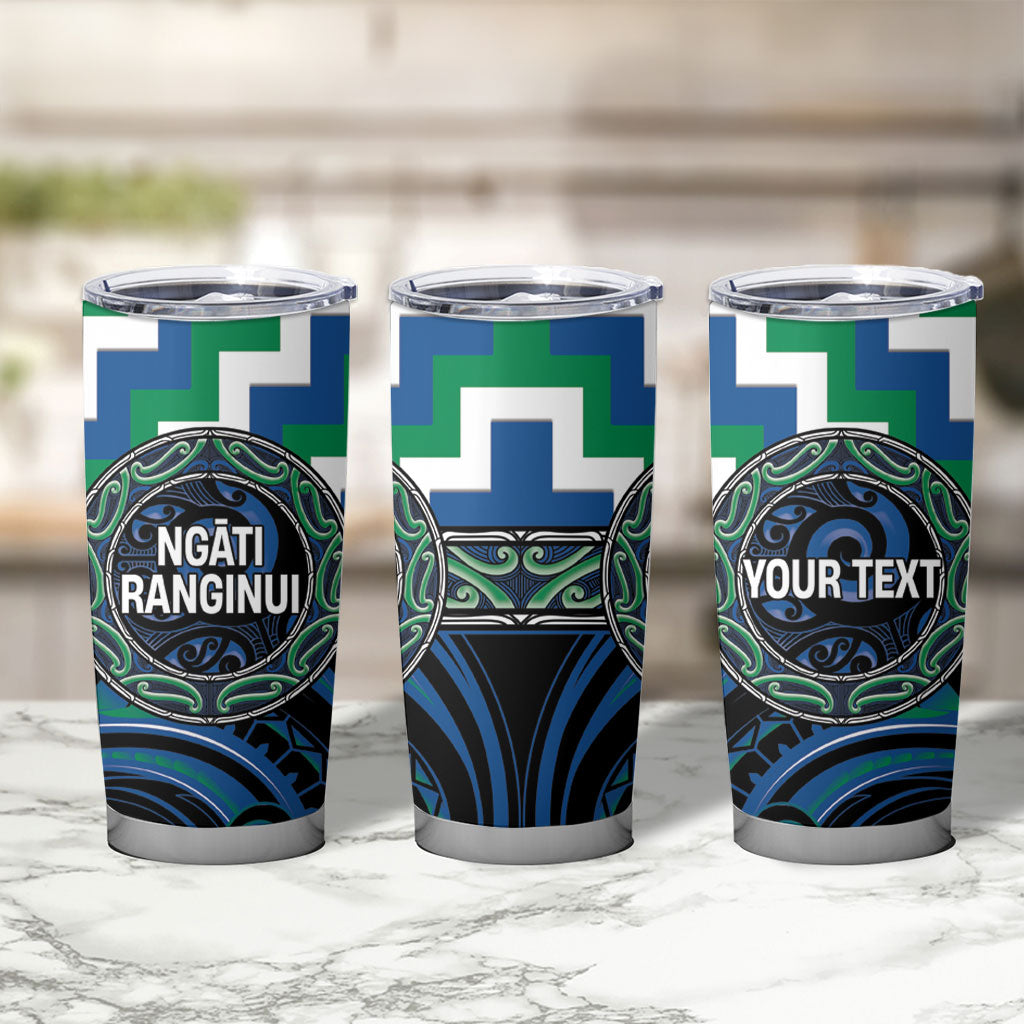 Aotearoa Ngati Ranginui Personalised Tumbler Cup Maori Iwi Poutama Puhoro Tattoo