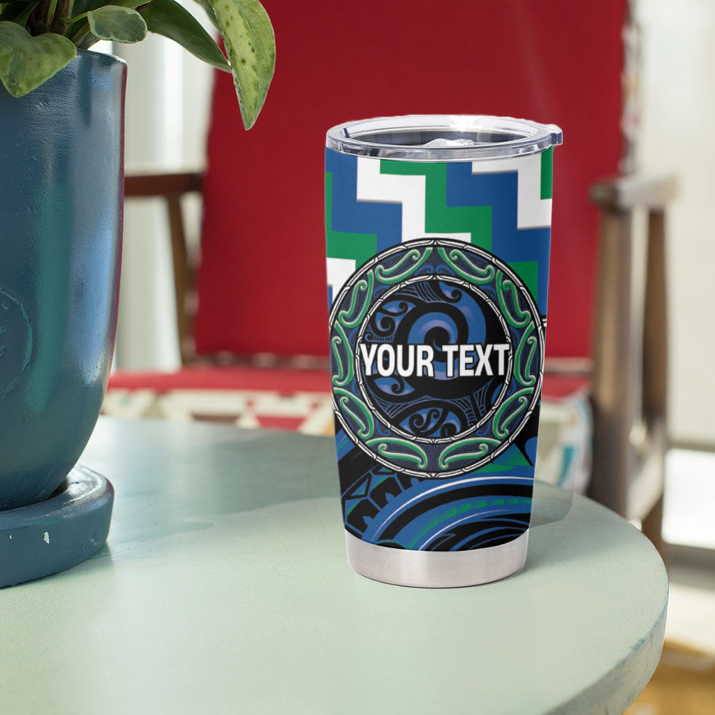 Aotearoa Ngati Ranginui Personalised Tumbler Cup Maori Iwi Poutama Puhoro Tattoo