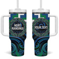 Aotearoa Ngati Ranginui Personalised Tumbler With Handle Maori Iwi Poutama Puhoro Tattoo