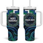 Aotearoa Ngati Ranginui Personalised Tumbler With Handle Maori Iwi Poutama Puhoro Tattoo