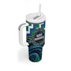Aotearoa Ngati Ranginui Personalised Tumbler With Handle Maori Iwi Poutama Puhoro Tattoo