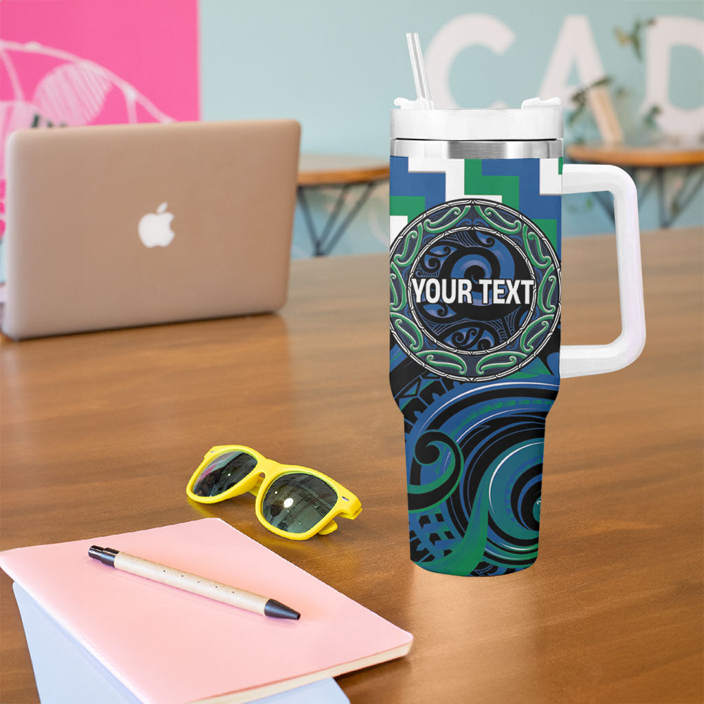 Aotearoa Ngati Ranginui Personalised Tumbler With Handle Maori Iwi Poutama Puhoro Tattoo