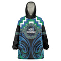 Aotearoa Ngati Ranginui Personalised Wearable Blanket Hoodie Maori Iwi Poutama Puhoro Tattoo