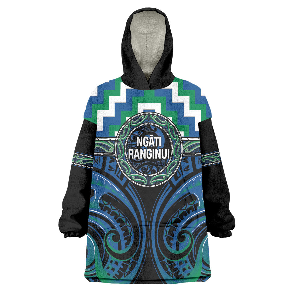 Aotearoa Ngati Ranginui Personalised Wearable Blanket Hoodie Maori Iwi Poutama Puhoro Tattoo