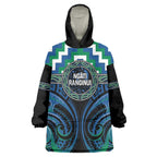 Aotearoa Ngati Ranginui Personalised Wearable Blanket Hoodie Maori Iwi Poutama Puhoro Tattoo