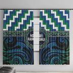 Aotearoa Ngati Ranginui Window Curtain Maori Iwi Poutama Puhoro Tattoo
