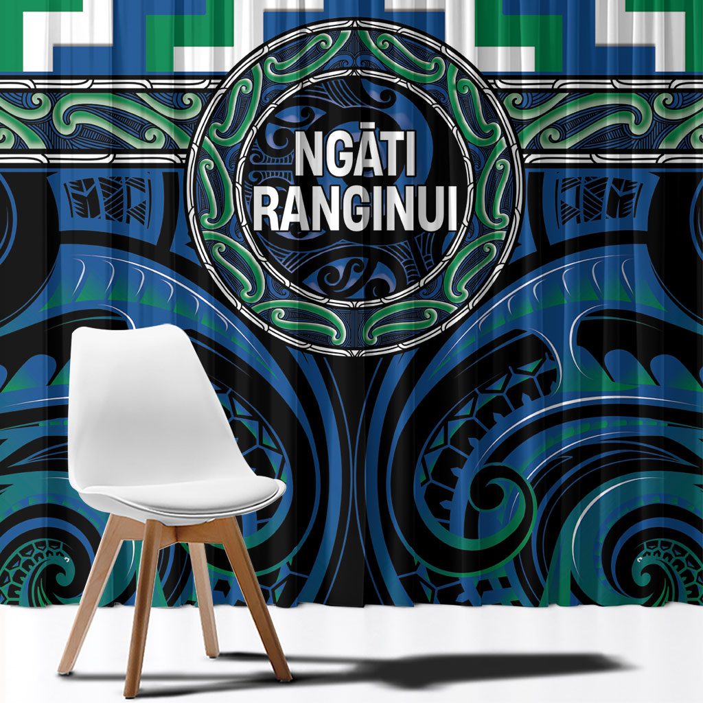 Aotearoa Ngati Ranginui Window Curtain Maori Iwi Poutama Puhoro Tattoo