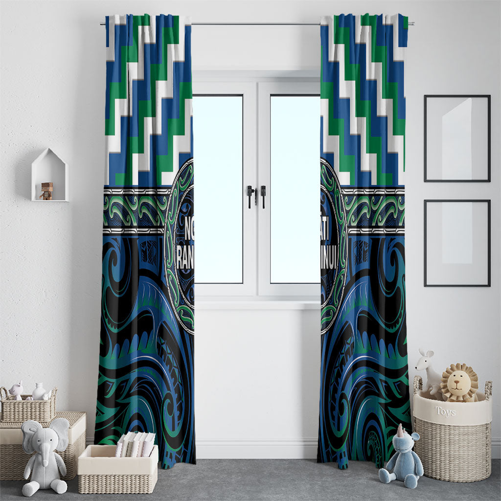 Aotearoa Ngati Ranginui Window Curtain Maori Iwi Poutama Puhoro Tattoo