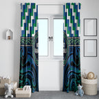 Aotearoa Ngati Ranginui Window Curtain Maori Iwi Poutama Puhoro Tattoo