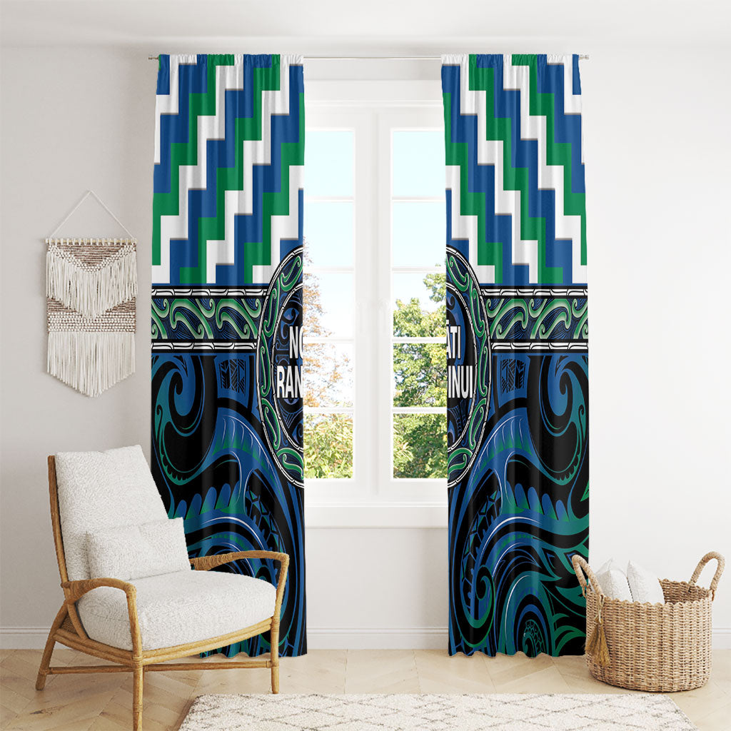 Aotearoa Ngati Ranginui Window Curtain Maori Iwi Poutama Puhoro Tattoo