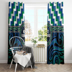 Aotearoa Ngati Ranginui Window Curtain Maori Iwi Poutama Puhoro Tattoo