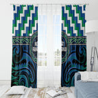 Aotearoa Ngati Ranginui Window Curtain Maori Iwi Poutama Puhoro Tattoo