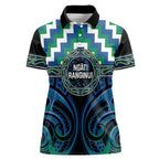 Aotearoa Ngati Ranginui Personalised Women Polo Shirt Maori Iwi Poutama Puhoro Tattoo