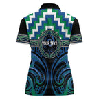 Aotearoa Ngati Ranginui Personalised Women Polo Shirt Maori Iwi Poutama Puhoro Tattoo
