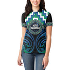 Aotearoa Ngati Ranginui Personalised Women Polo Shirt Maori Iwi Poutama Puhoro Tattoo