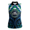 Aotearoa Ngati Ranginui Personalised Women Sleeveless Polo Shirt Maori Iwi Poutama Puhoro Tattoo