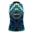 Aotearoa Ngati Ranginui Personalised Women Sleeveless Polo Shirt Maori Iwi Poutama Puhoro Tattoo