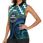 Aotearoa Ngati Ranginui Personalised Women Sleeveless Polo Shirt Maori Iwi Poutama Puhoro Tattoo