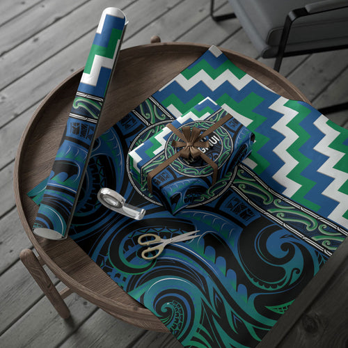 Aotearoa Ngati Ranginui Wrapping Paper Maori Iwi Poutama Puhoro Tattoo
