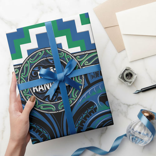Aotearoa Ngati Ranginui Wrapping Paper Maori Iwi Poutama Puhoro Tattoo