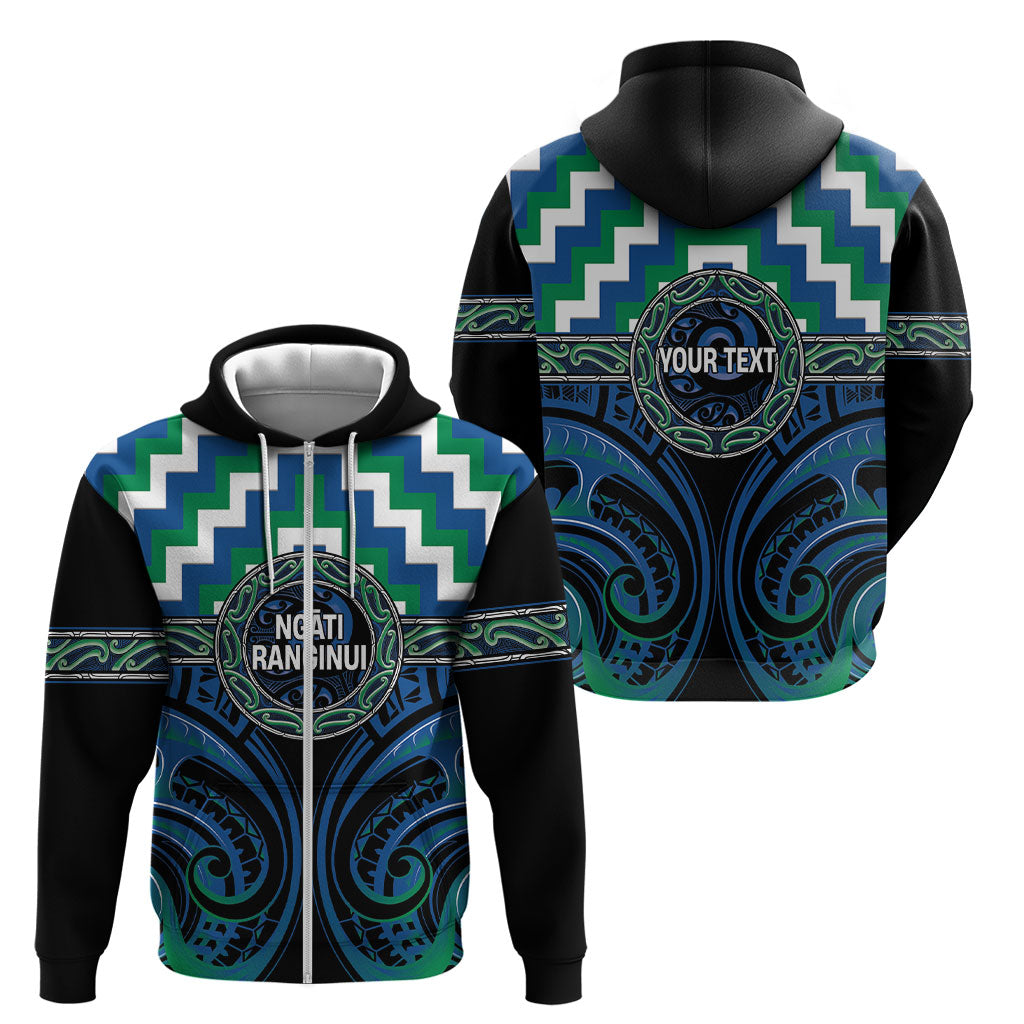 Aotearoa Ngati Ranginui Personalised Zip Hoodie Maori Iwi Poutama Puhoro Tattoo
