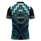 Aotearoa Ngati Ranginui Personalised Zipper Polo Shirt Maori Iwi Poutama Puhoro Tattoo