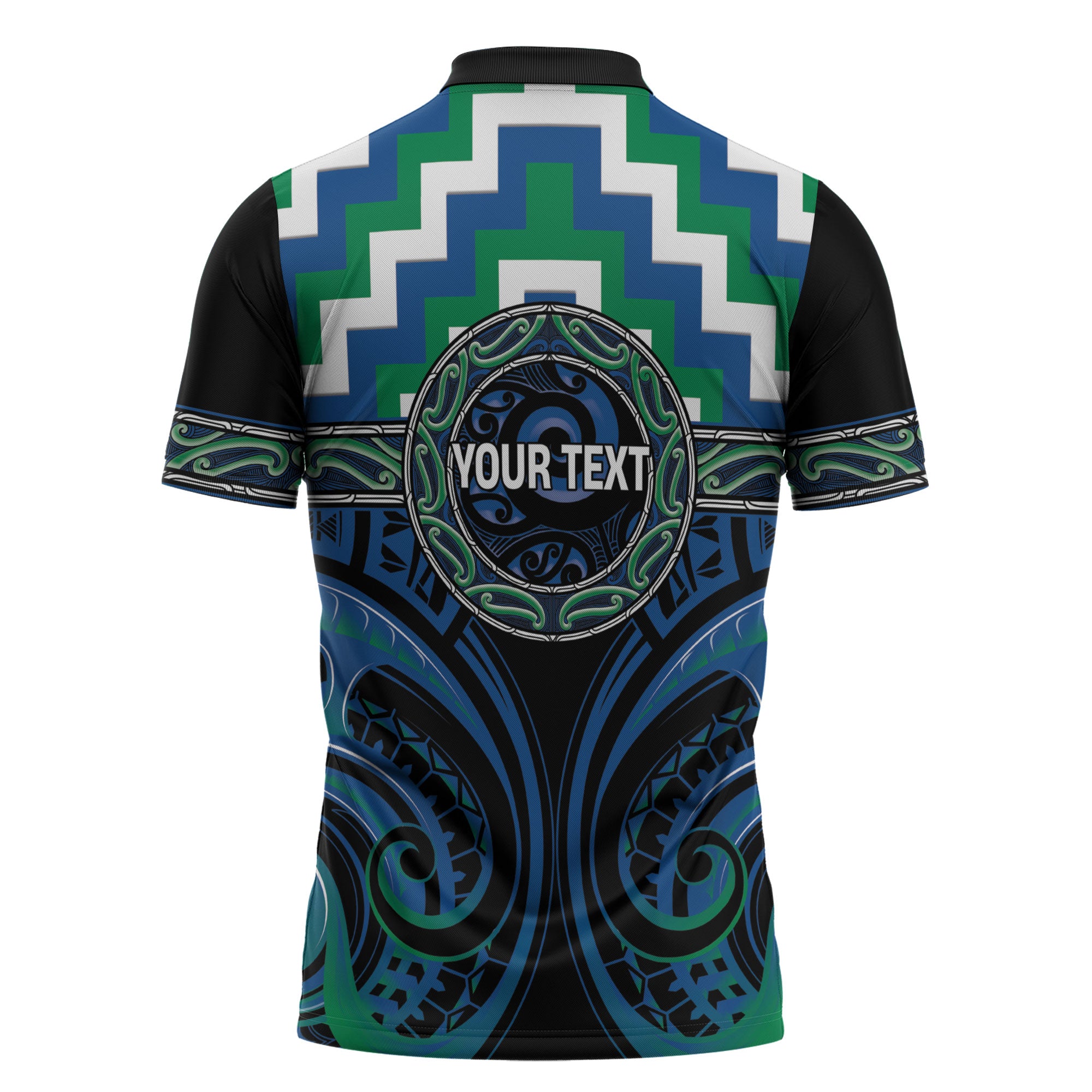Aotearoa Ngati Ranginui Personalised Zipper Polo Shirt Maori Iwi Poutama Puhoro Tattoo
