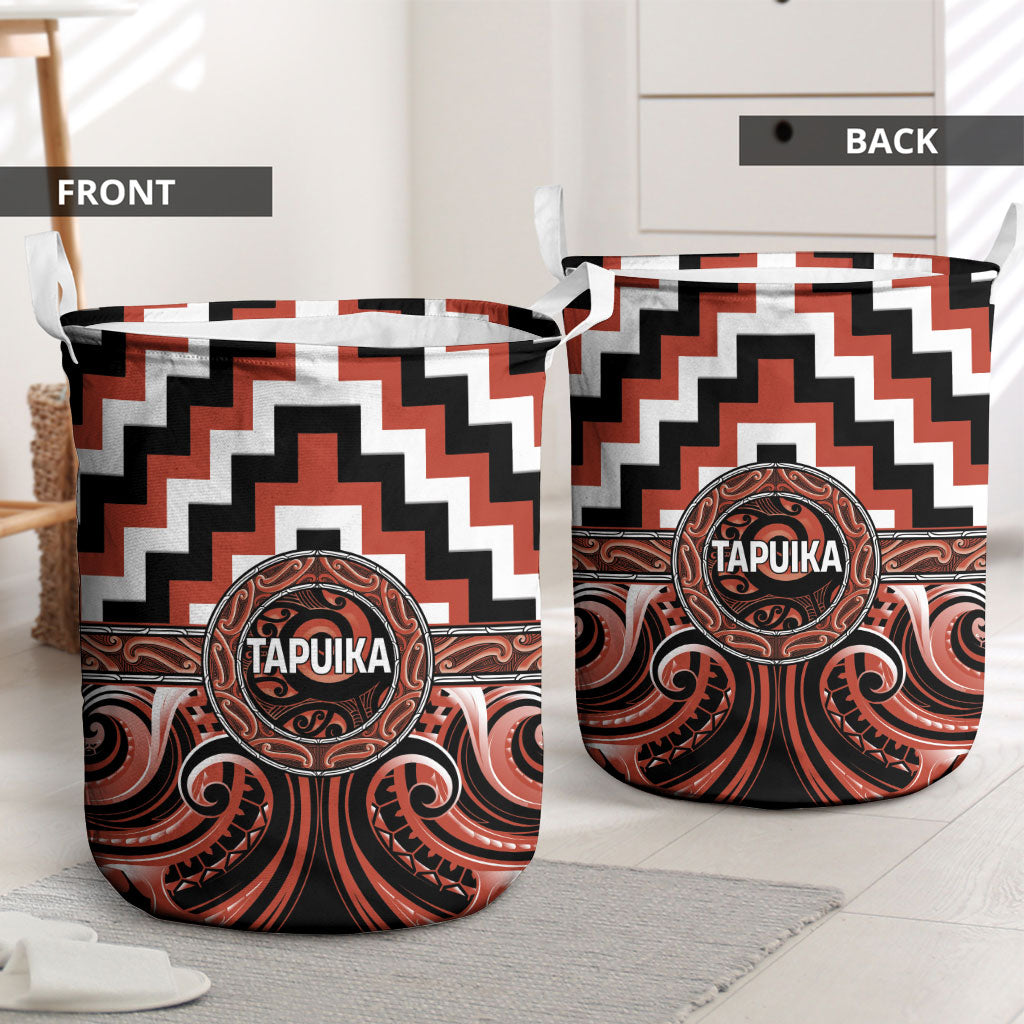Aotearoa Tapuika Laundry Basket Maori Iwi Poutama Puhoro Tattoo