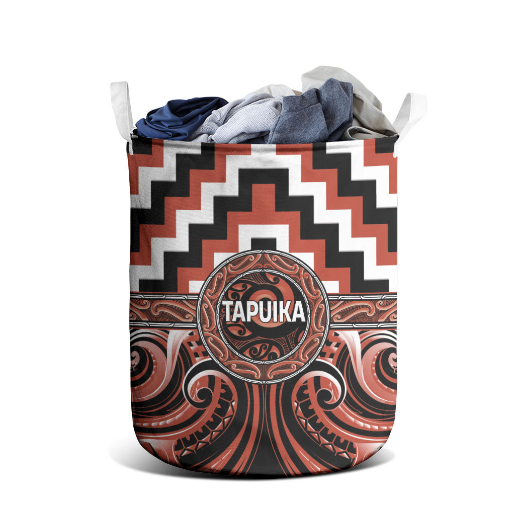 Aotearoa Tapuika Laundry Basket Maori Iwi Poutama Puhoro Tattoo