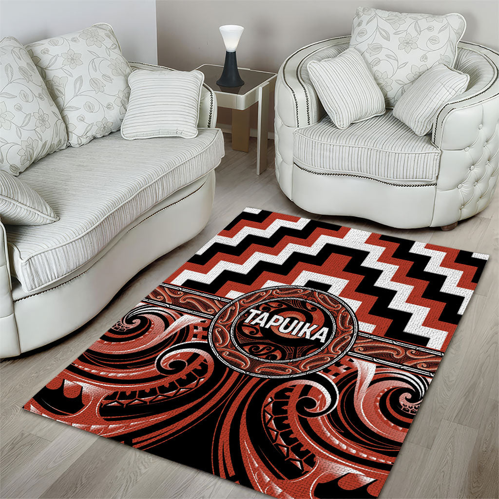 Aotearoa Tapuika Area Rug Maori Iwi Poutama Puhoro Tattoo